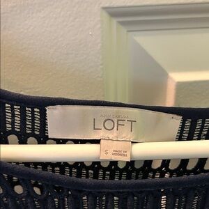 LOFT Dark Blue Knit Blouse